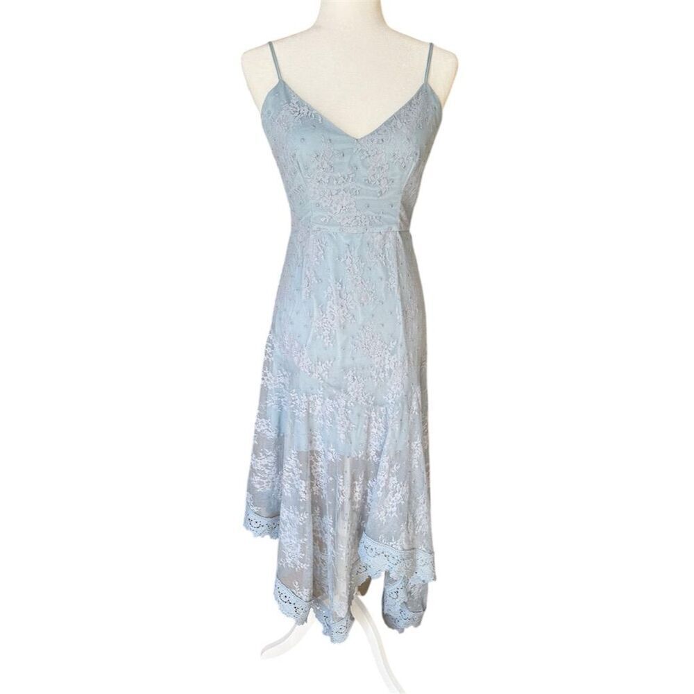 La Maison Talulah Whirlwind Lace Asymmetrical Midi Dress Size Small Prom Formal - Picture 2 of 15